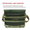 Four-Layer Extra Thick Canvas Tool Bag - Large Capacity, Multi-Function for Electricians and Carpenters.