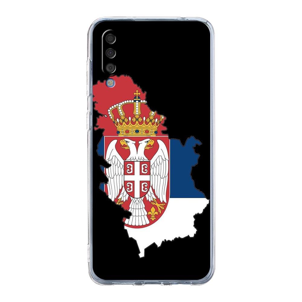 Serbia Flag For Samsung Galaxy A14 Case A50 A70 A30 A40 A20E A10 A10S A20S A02S A04S A12 A22 A32 A34 A42 A52 5G A54 Clear Cover