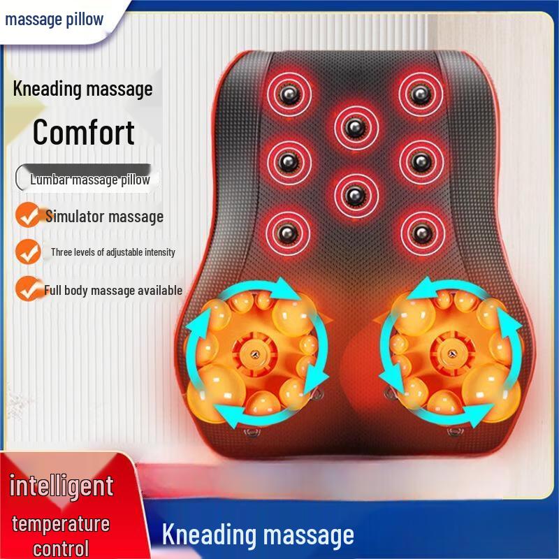 Ayub Neck and Lumbar Massager with Heat and Kneading