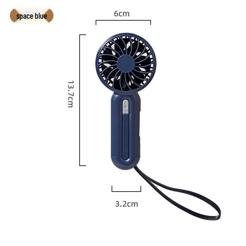 Rechargeable Mini Handheld Fan with USB and Lanyard - Portable for Dormitory or Outdoor Use