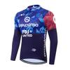 Tým Dlouhý rukáv Cyklistický dres Pánský Ochrana Závodní cyklistické tričko Maillot pro cyklistické sporty Ropa Ciclismo