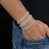 8mm S925 Silver Moissanite Cuban Link Necklace & Bracelet