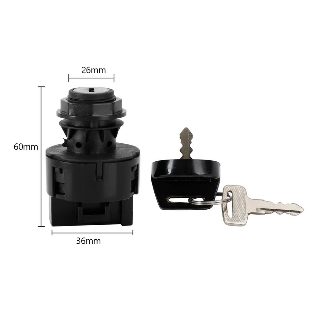 Ignition Key Switch 3 Position 6 Pin For Polaris Sportsman, Ranger, RZR 800/XP/900/1000 - OEM 4012165 Replacement