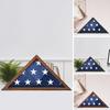 American Flag Display Case Wooden Triangle Flag Holder Smooth Edge Burr Free Rustic Wall Mounted Flag Box Memorial Flag Holder
