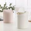 Small Desktop Waste Bin with Lid To Send Trash Bag Student Dormitory Bedroom Ins Wind Cute Pen Holder Office Household Plastic Trash Can