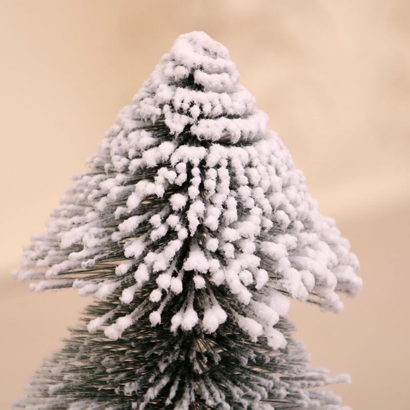 1PC Tabletop Tapered Christmas Tree Ornament Winter-Themed Mini Christmas Tree for Retail