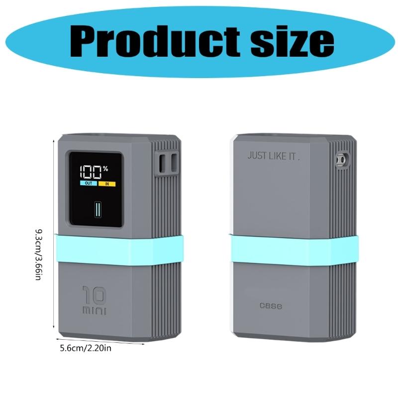 Silicone Case for 10 Mini 10000mAh PB1055 55W Energy Bank Storage Travel Protective Cover Shockproof Sleeve Cover