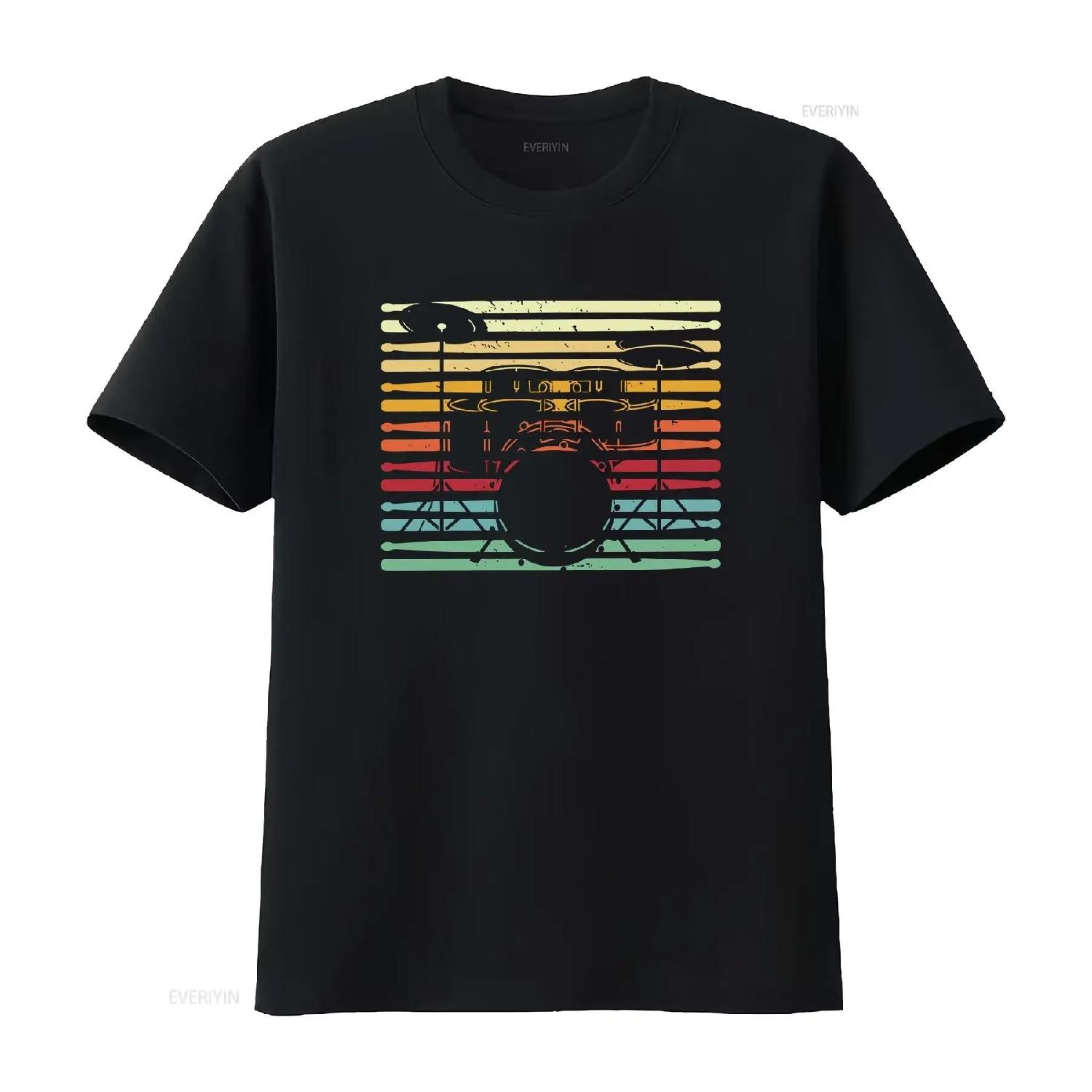 Retro Drumsticks T Shirt Cool Drummer Drumming Drum Sticks Drums for Musician Rock Music Unique Idea vintage Washed graphic S