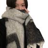 New Mohair FF Braided Scarf for Women Winter Shawl Thickened High End Couple Warm Men's Scarf Trendy