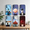 Custodia per Telefono Estetica Artistica Rene Magritte Per Samsung S25,S24,S21,S22,S23,S30,Ultra,S20,Plus,Fe,Note,10,9,5G Copertina Nera