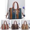 Fashionable Large Capacity Color Block Tote Bag For Women Stylish Casual Use
