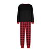 Family Matching Christmas Printed Loungewear Set with Long Sleeve Round Neck Top and Pants for Parents and Kids
