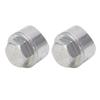 1 Pair Oxygen Sensor Weld Bung M18 X 1.5mm Notched Style Mounting Bung with Zinc Plated Plug for