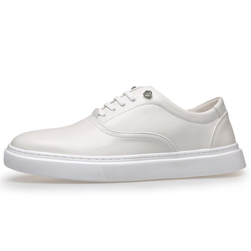 

Fashion 2025 Spring Autumn Leather Board Shoes for Men Fashion Casual New Designer Big Size Sports Breathable Lace Loafers Shoes Man 38 чёрный