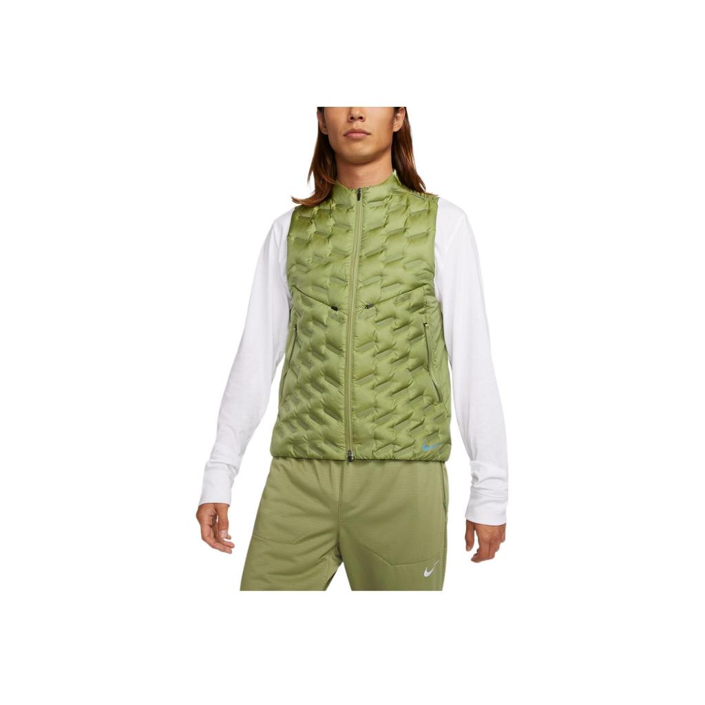 Nike Therma-Fit Adv Solid Zip-Detail Water-Repellent Down Vest Men Outerwear Green DD5696-334