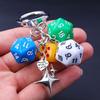 Hiphop Black Dice Keychain Y2K Ins Multi-sided Lucky Dice Keyring Pendant Men Women Car Mobile Phone Backpack Jewelry Gift