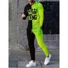 Men's Gradient Color Casual Sportswear Matching Tracksuit, Outfit Suitable Casual Wear - Comfortable Tracksuit for Events