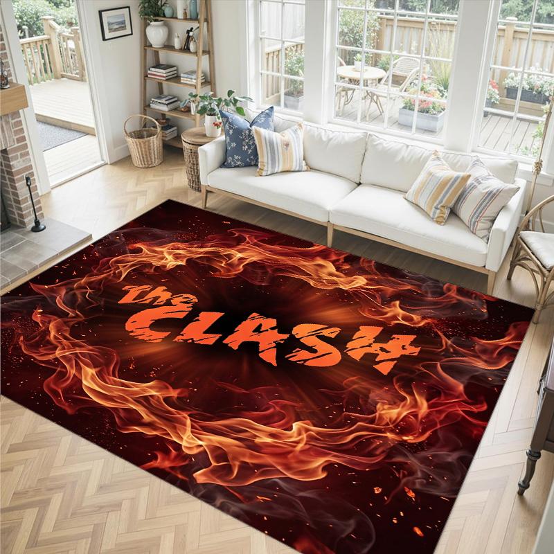 The Clash Design Crystal Velvet Carpet Cozy Non?Slip Printed Rug For Bedroom Living Room Entrance
