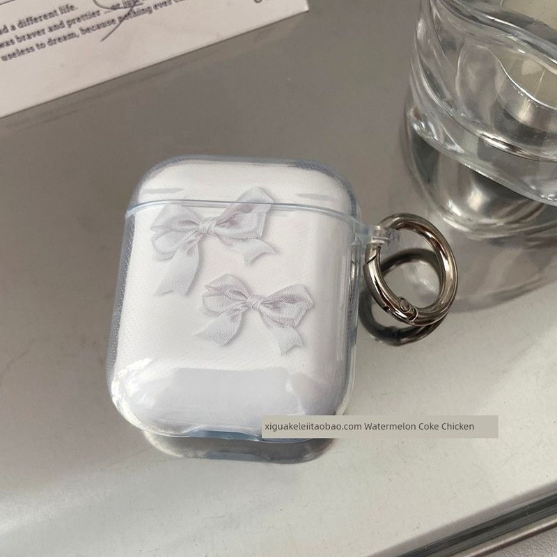 

Girls New Bows AirPods Protective Case 1/Pro2 Generation 3/4/5 for Apple Earphone Case Wireless Bluetooth Cute Wind Minimalist Creative 2345 Apple AirPods 1/2 Generation A98 Bows