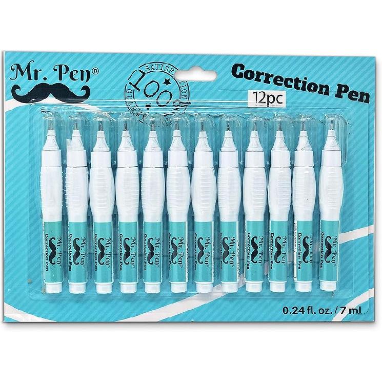 Mr. Pen- Correction Pen, Correction Fluid, Pack of 12, Correction liquid White, White Correction Fluid 12 Count (Pack of 1)