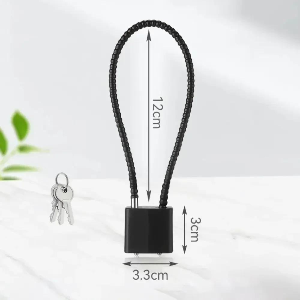 Multi-function Wire Rope Padlock with 3Pcs Keys Steel Cable Anti-theft Cabinet Lock Cabinet File Cabinet Long Padlock Lock