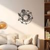 1pc Iron Sun Planets Wall Decor 11.81 Inch Solar System Sculpture for Indoor Outdoor Farmhouse Living Room Garden Patio Educational Astronomy Art