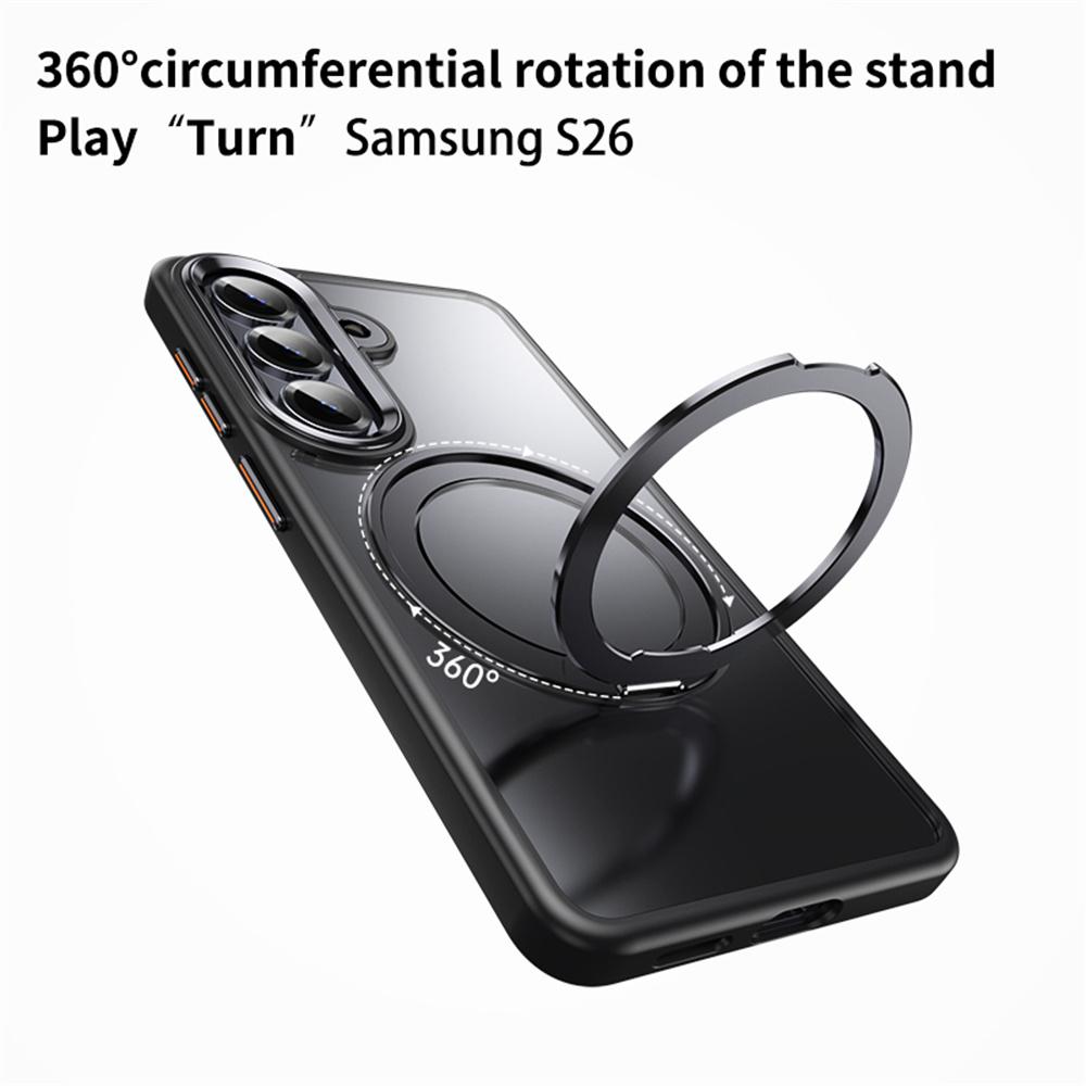 For Samsung Galaxy S26 / S26 Pro Magnetic Case TPU + Acrylic + Metal Kickstand Matte Phone Cover