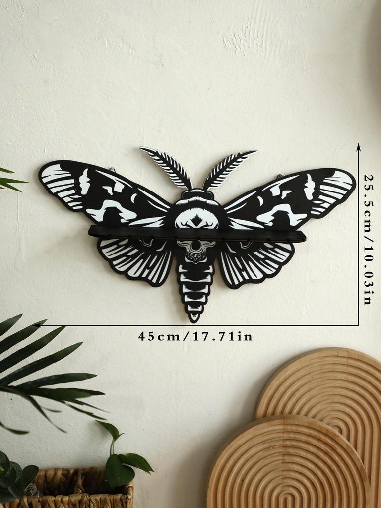 Halloween Crystal Shelf Display Dragonfly Butterfly Floating Wall Shelf for Gothic Home Decor Halloween Party Wall Decorations