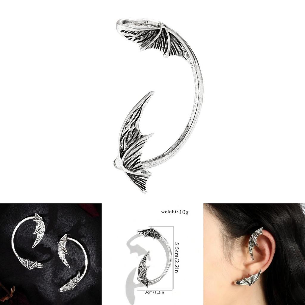 Halloween Ear Jewelry Demon Bat Alloy Gothic Accessories For Women
