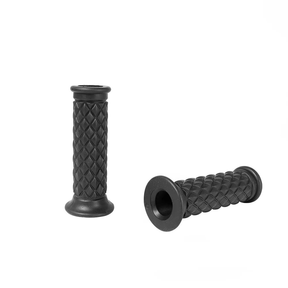 Universal 7/8" 22mm Retro Motorcycle Hand Grips Non-slip Rubber Handlebar Grips