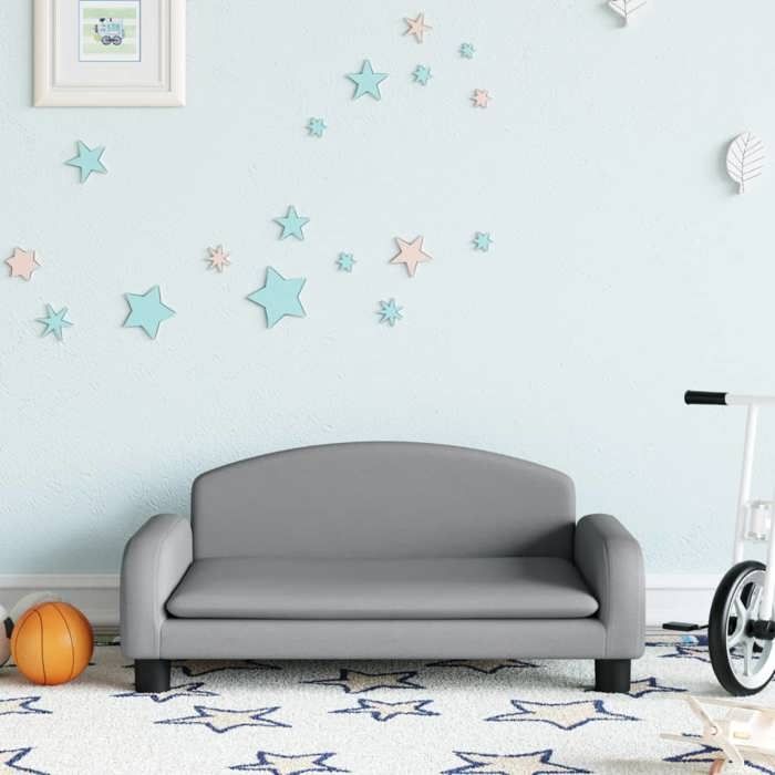 VidaXL Children's Sofa Light Grey 70x45x30 Cm Fabric, Mini Sofa, Mini Sofa Chair, Mini Sofa for Children, Sofa 3196358