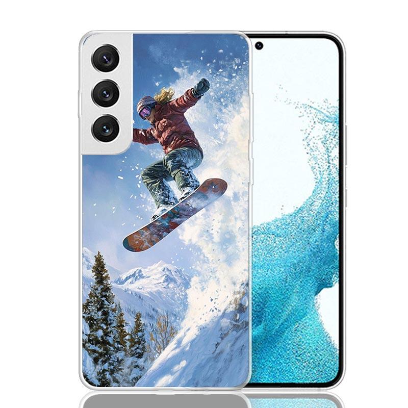 Adventure Snowboarding Extreme Phone Case For Samsung Galaxy S26 S25 Edge S24 S23 FE S22 Ultra S21 Plus S20 + Fundas Cover Coque