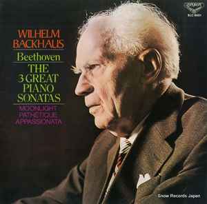 

LP Record WILHELM BACKHAUS Beethoven Three Great Piano Sonata SLC8001 LONDON 1978 Japan Obi Classical Used