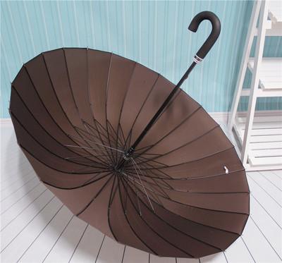 11 Bone Solid Color Double Long-handled Umbrella Wholesale Straight Pole Umbrella Retro Gift High-end Business Advertising Umbrella Men's Large