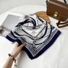Decorative Small Square Scarf 71CM Simulated Silk Scarf Spring and Autumn Headscarf Neck Protection Cotton and Linen Scarf Scarf Tied Silk Scarf