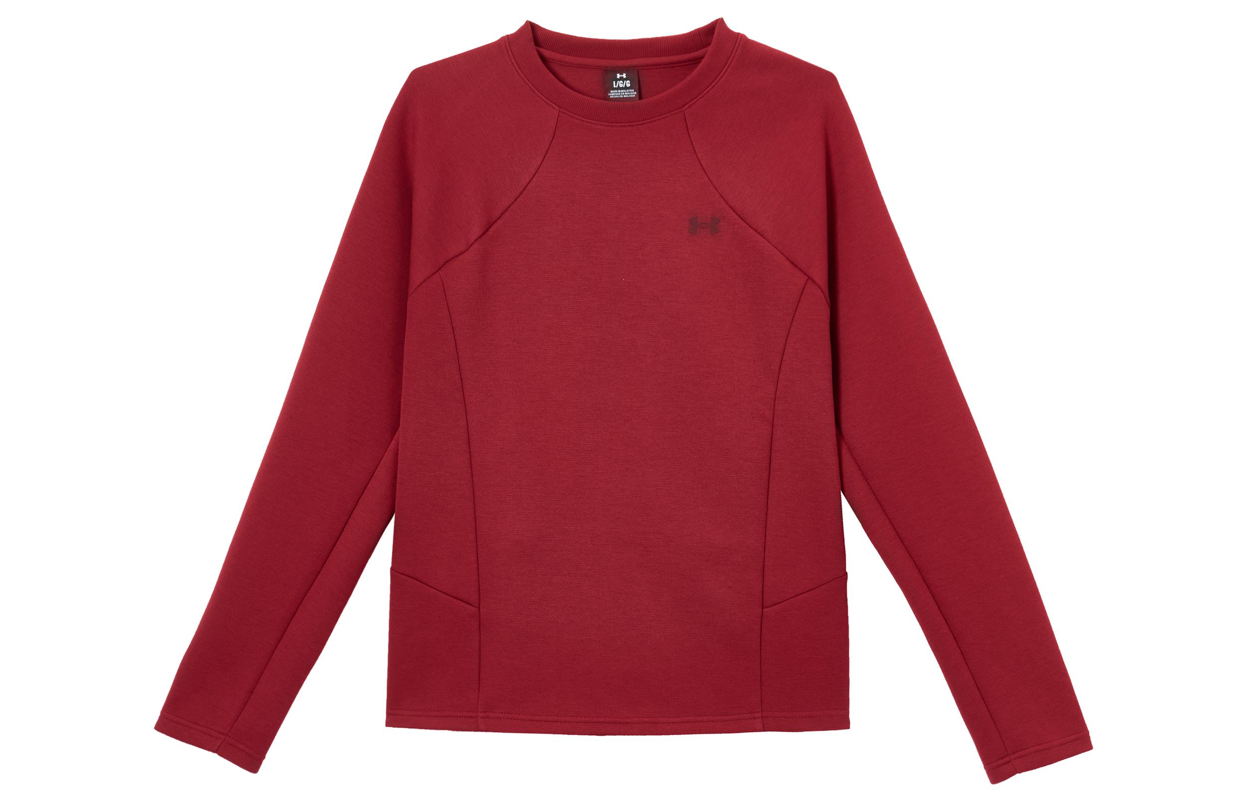 Under Armour Sweatshirts Men s Burgundy Crew Neck Moderate Regular 6014313-625 S