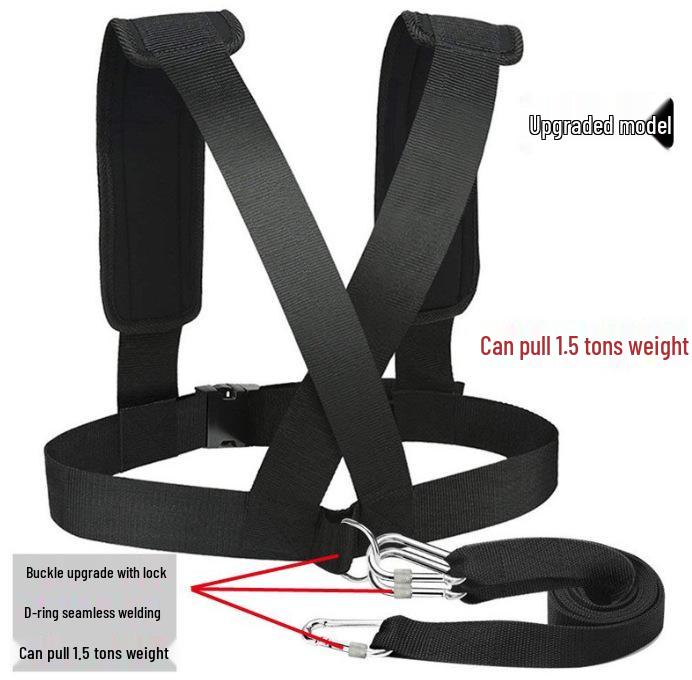 Speed Resistance Sled Harness & Pulling Strap Vest for Fitness Training