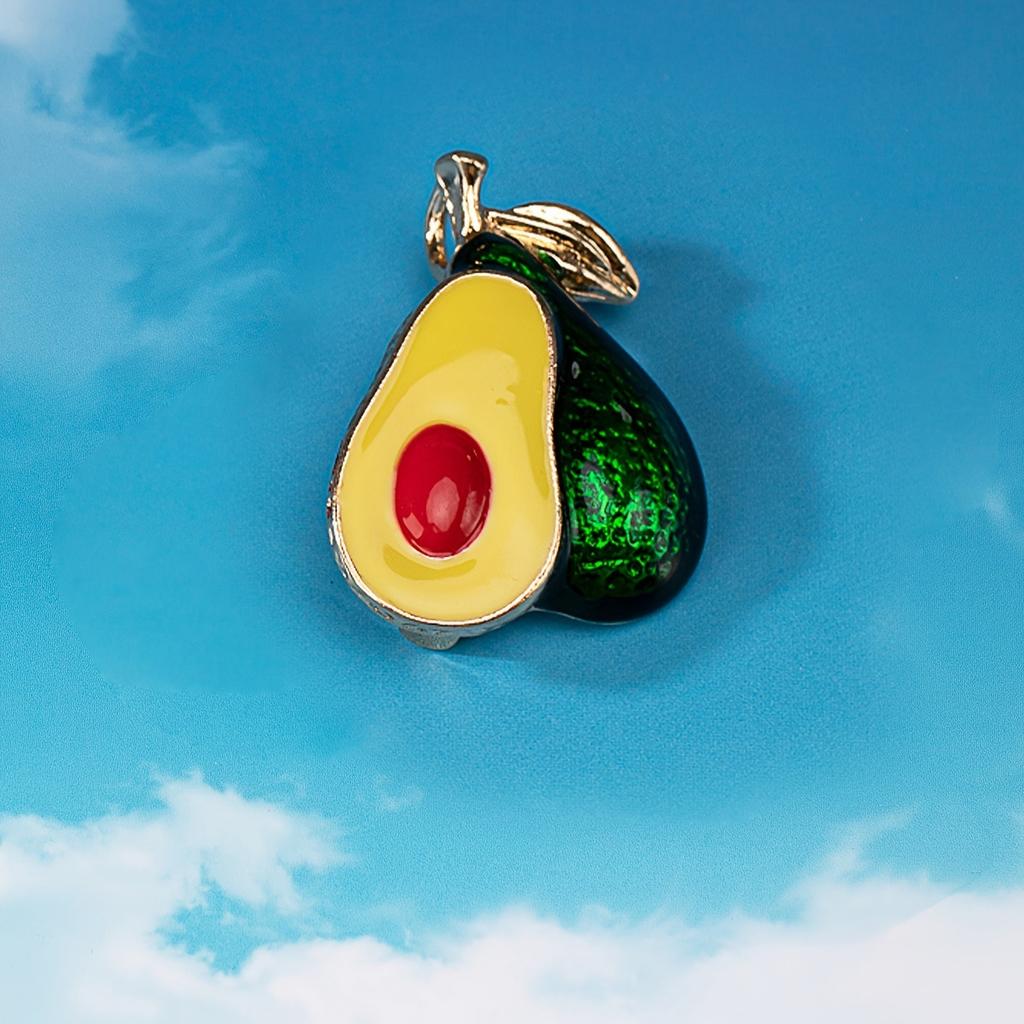 Korean version of fashionable simple and cute cherry brooch female versatile playful alloy dripping fruit series corsage female pin