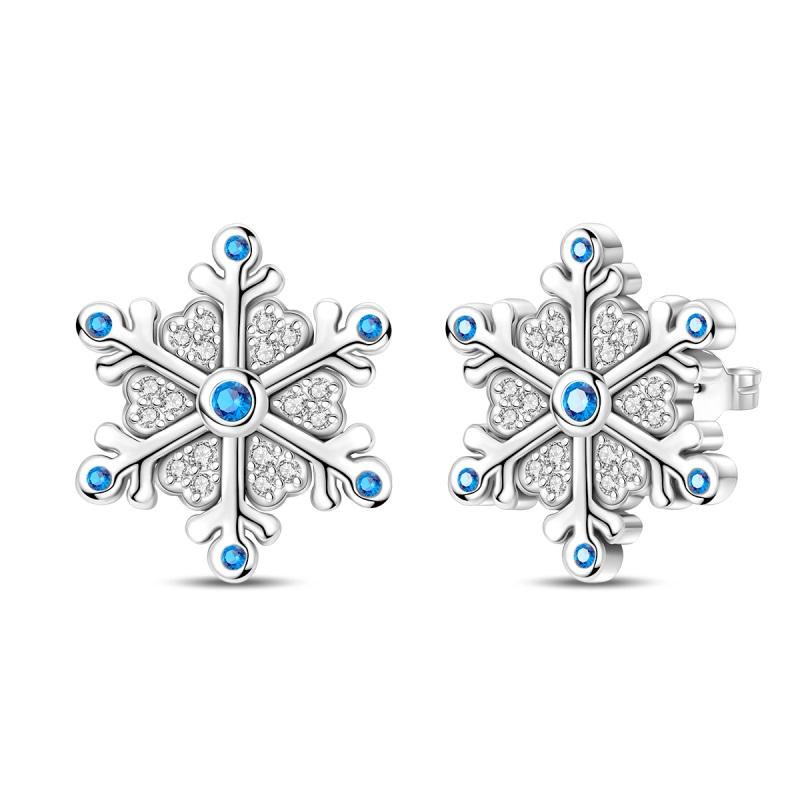 925 Silver Blue Zircon Dreamcatcher Feather Star Moon Cute Claw Hoop Earrings For Women Fine Birthday Jewelry Gifts