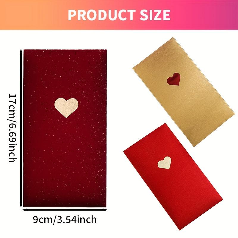 8pcs High Quality New Year Red Envelope with Exquisite Love Patterns, in Three Colors - Perfect for Valentine's Day/New Year