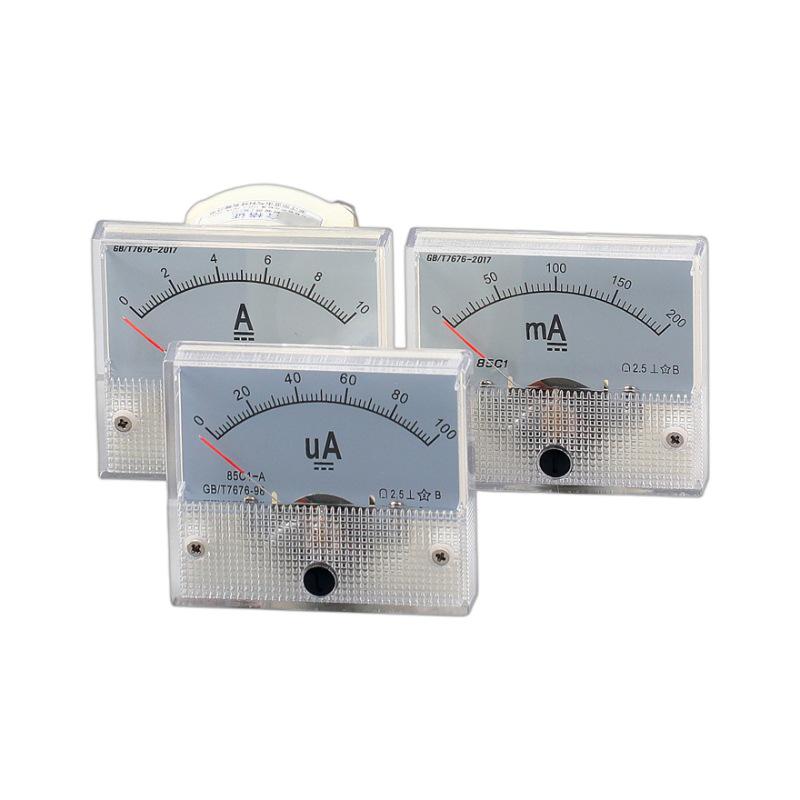 Pointer Type DC Ammeter Head 85C1-10A: Available In 1A, 2A, 3A, 5A, 50A, 500mA, 100uA, 30mA, and 50mA.