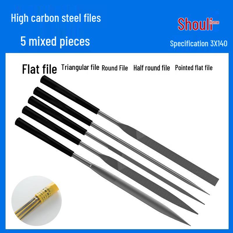 

Free Shipping: Assorted Mini Steel Files - Triangular, Half-Round, Flat for Metal Grinding