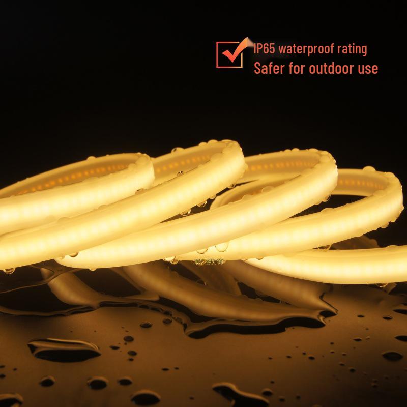 COB LED Strip Light 110V/220V, Waterproof & Self-Adhesive for Outdoor/Indoor Ceiling Atmosphere