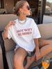 Summer American Ins Midlength TemperaUnisext Printed Tshirt Street Personality WoUnisexs Letters Versatile Cotton Shortsleeved Top
