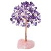 Color Crystal Money Tree Copper Wire Wrapped Agate Fluorite Base Potted Plants Stone Crafts Gemstone Reiki Chakra Feng Shui Tree