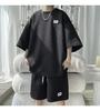 ANGELCITY Summer Plus Size Short and and Summer L951 Men's Set, Sweatshirt, Jersey, Sleeves, Shorts, T-Shirt Shorts, 2-Piece Set, Sportswear,