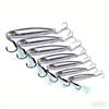 Lure Bait Sinking Long Casting Jig with Feather Treble Hook Metal Spinner Quick Draw Special for Mackerel Bass Whitebait Fake Ba