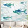 Northern Lights Wall Tapestry,View Over A Lake Green Storm Cloud Sky Wall Hanging Large Tapestry Decoration Polyester Fiber