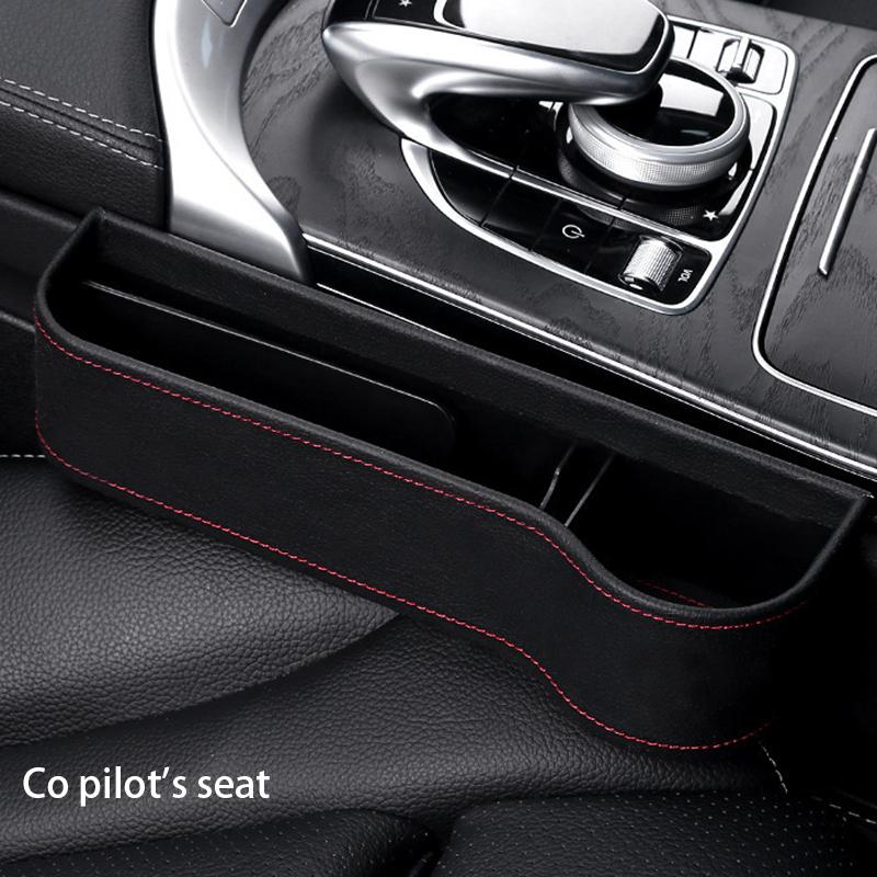 Car Seat Gap Storage Box Multifunctional Leather Storage Box Seat Storage Card Phone Key Clip Storage Bag Accessory Inside Car