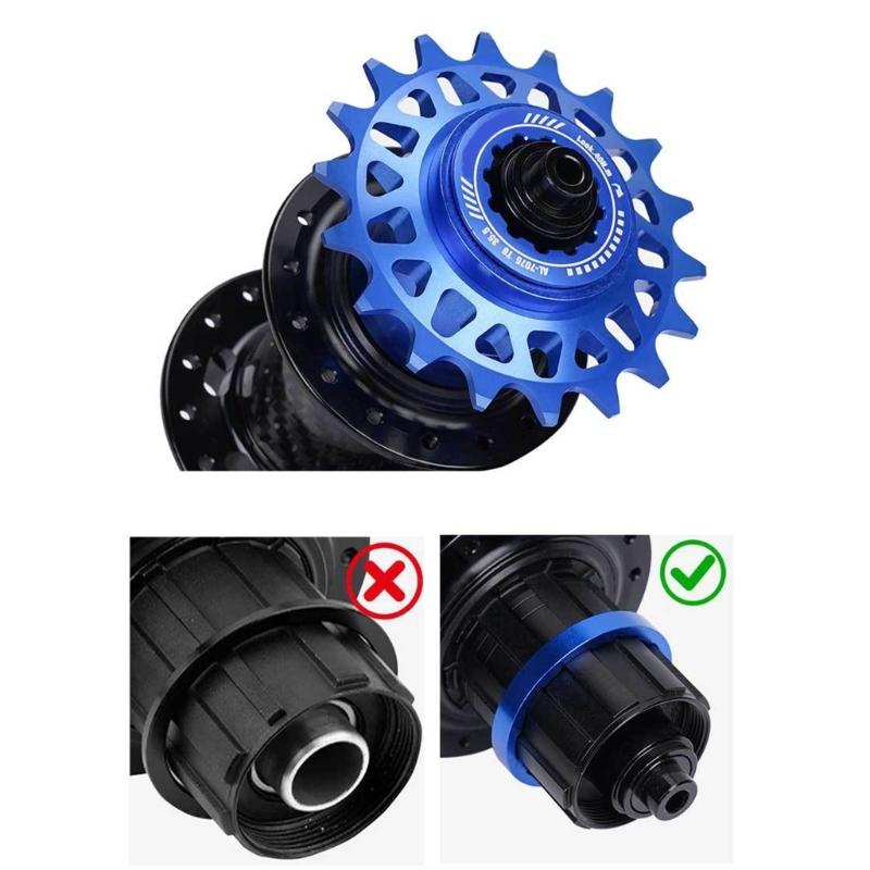 Kits de Conversion Pignons Mono-Vitesse 16T 18T pour Vélos Multi-Vitesses, Cassettes Mono-Vitesse avec Entretoises et Bagues de Blocage